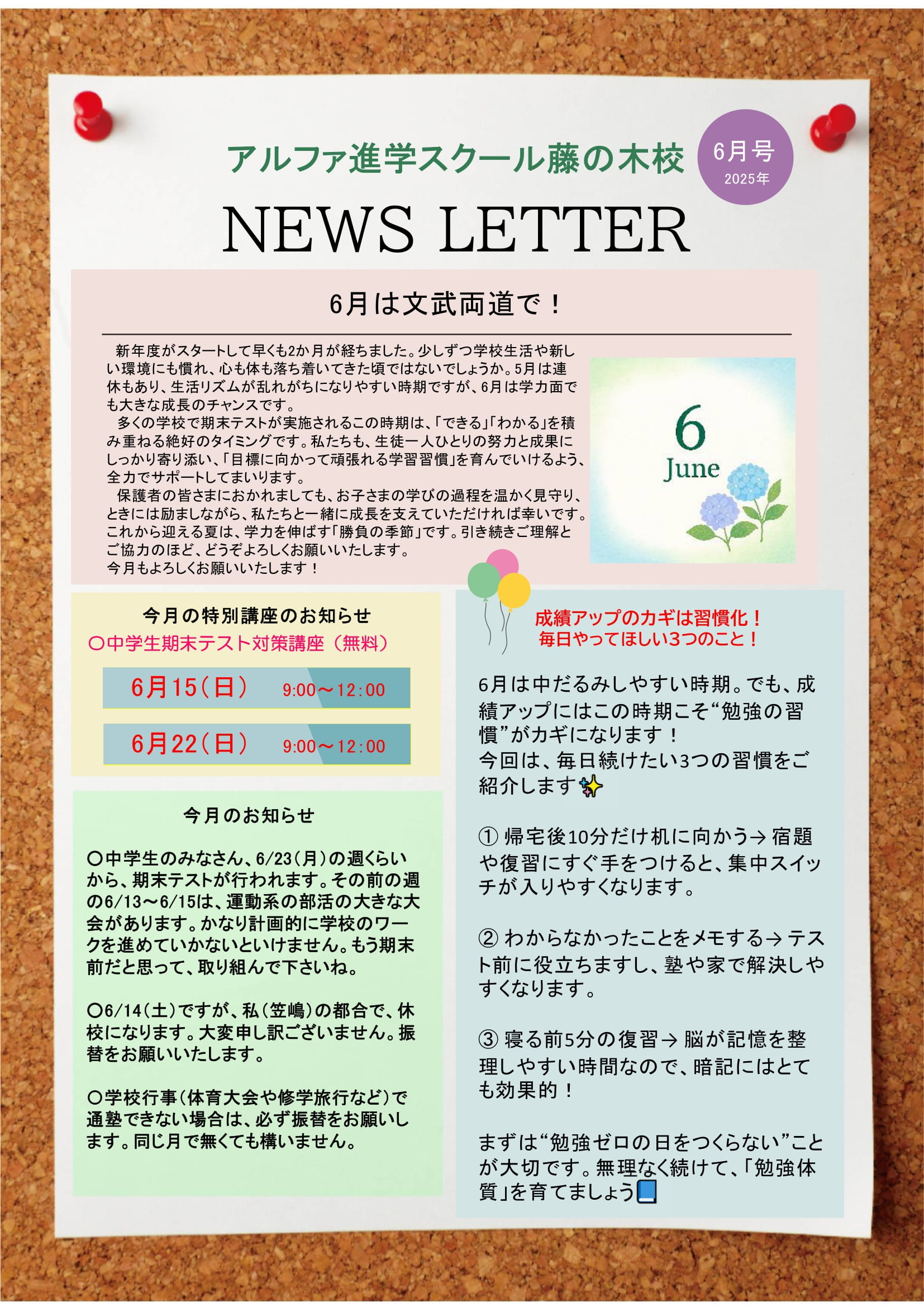 NEWS LETTER🌈2025年6月号