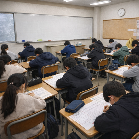 大雪の中でも挑戦!英語検定(一次試験)を実施しました❄️✨